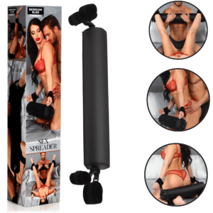 Faux Leather Padded Spreader Bar With Restraints