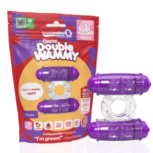 4t Double Wammy Grape Bullet Multi-Speed Men Cock Vibrating Penis Ring Vibrator