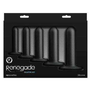 Renegade Dilator Anal Kit (5pc) Black Flexible Silicone Training Adult Sex Toy