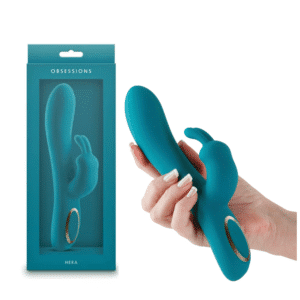 Obsessions Hera Teal Rabbit Vibrating Rechargeable Vibrator Multi-Speed Sex Toy