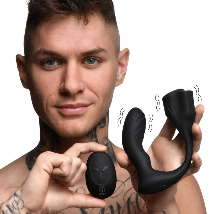 silicone vibrating prostate massager with remote control
