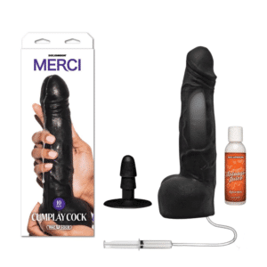 Merci Ultraskyn Cumplay Cock Chocolate Squirting Dildo Suction Cup Realistic Penis Toy