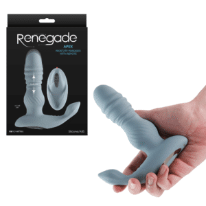 Renegade Apex Gray Remote Control Butt Plug Thrusting Vibrating Prostate Massager