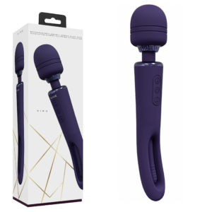 Purple Kiku Double-Ended Massager Vibrating G-Spot Clitoral Wand Vibrator