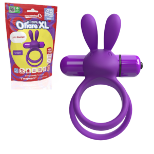 4b Ohare Xl Grape Powerful Vibrating Penis Ring Wearable Rabbit Bullet Vibe