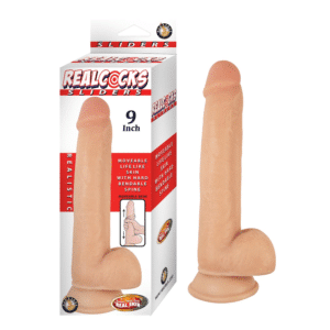 Realcocks Sliders 9 Inch Big Realistic Suction Cup Dildo Harness Compatible Sex Toy