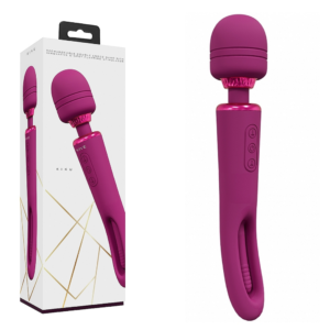 Pink Kiku Double-Ended Massager Rechargeable Vibrating G-Spot Clitoral Wand Vibrator