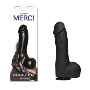 Merci Perfect Cock 10.5 Chocolate G-Spot Stimulator Suction Cup Realistic Dildo