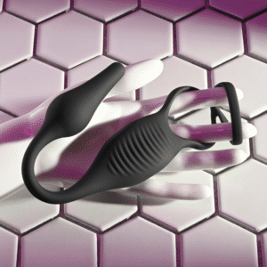 Zero Tolerance Plug & Tug Silicone Vibrating Butt Plug With Cock And Ball Ring - Black