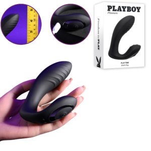 Waterproof Silicone G- And P-spot Vibe Anal Vibrator Black