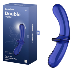 Satisfyer Blue Double Crystal G-Spot Clitoral Stimulator Waterproof Dildo