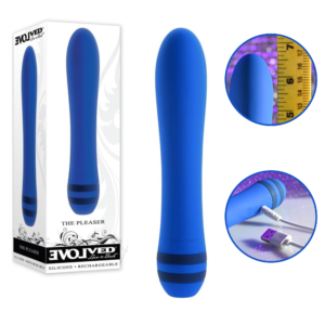 Rechargeable Silicone Vibrator Blue