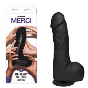 Merci Big Dick Chocolate 12 Inches G-Spot Stimulator Realistic Silicone Dildo