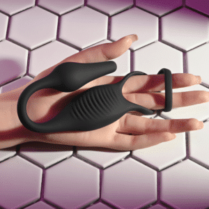 Zero Tolerance Plug & Tug Silicone Vibrating Butt Plug With Cock And Ball Ring - Black