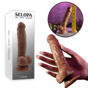 Waterproof Dildo for Beginners With Strong Suction Cup Base – Dark