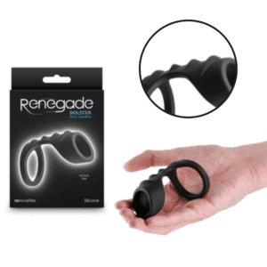 Renegade Bolster Black Flexible Silicone Non-Vibrating Penis Ring Adult Sex Toy