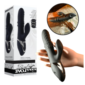 Flexible Dual Vibe Rechargeable Rabbit Vibrator Black