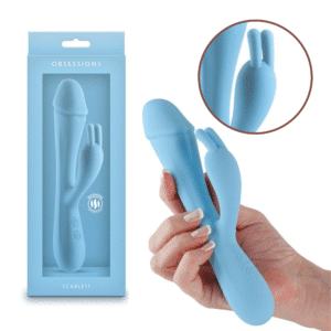 Obsessions Scarlett Blue Vibrating Rabbit Rechargeable Vibrator Multi-Speed Sex Toy