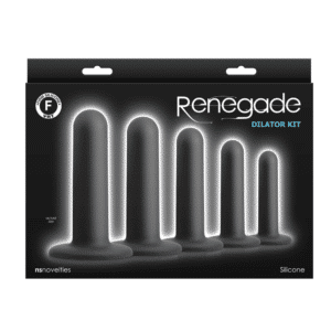 Renegade Dilator Anal Kit (5pc) Black Flexible Silicone Training Adult Sex Toy