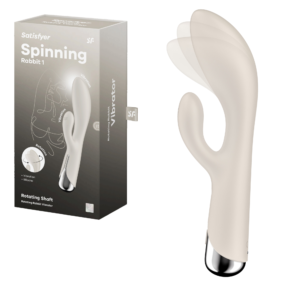 Satisfyer Beige Spinning Rabbit 1 G-Spot Clitoral Vibrator Rechargeable Stimulator