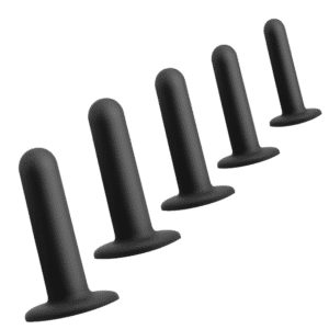 Renegade Dilator Anal Kit (5pc) Black Flexible Silicone Training Adult Sex Toy