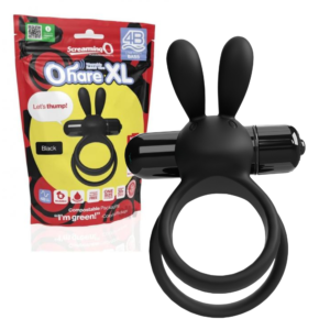 4b Ohare Xl Black Wearable Rabbit Powerful Vibrating Penis Ring