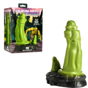 Silicone Fantasy Dildo with Suction Cup - Green