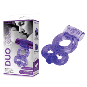 Double Penetration Dual Textured Vibrating Penis Ring