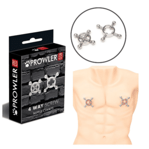 Prowler Red 4-Way Screw Nipple Clamps BDSM Bondage Gear Fetish Adult Sex Toy