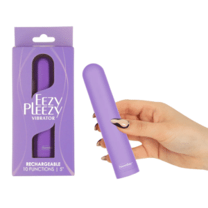 Travel- friendly Silicone 5-inch Rechargeable Vibrator - Purple