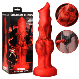 Silicone Fantasy Dildo With Suction Cup Base - Large