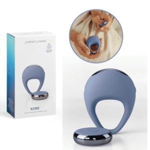 Rechargeable Vibrating Penis Ring with Remote Control Blue