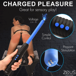 Zeus Shock Rod Zapping Sensory Play Pinpoint Shock Electrosex Wand