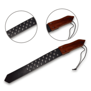 Prowler Red Leather Wood Studded Spanking Paddle Fantasy Fetish Adult Sex Toy