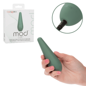 Silicone Waterproof Rechargeable Vibrator Green