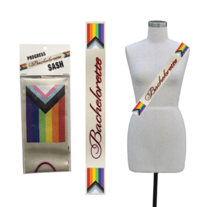 Bachelor Sash Pride Flag Design Bachelor and Bachelorette Party Supply