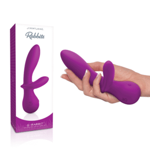 Rechargeable Vibe Silicone Rabbit Vibrator - Purple