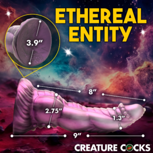 Creature Cocks Celestial Cock Silicone Harness Compatible Fantasy Dildo with Suction Cup Base