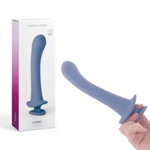 Silicone Dildo for Beginners with Finger Holder - Blue