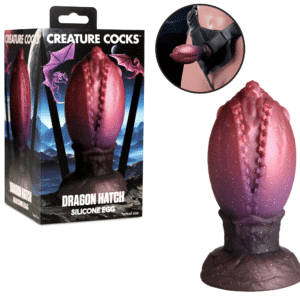 Silicone Fantasy Egg Huge Butt Plug - Large