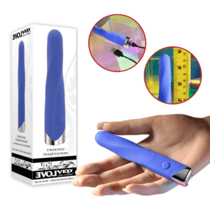 Rechargeable Vibe Vibrating Silicone Bullet Vibrator - Blue