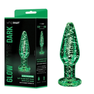 Tapered Tip 3.5-inch Glow-in-the-Dark Glass Butt Plug