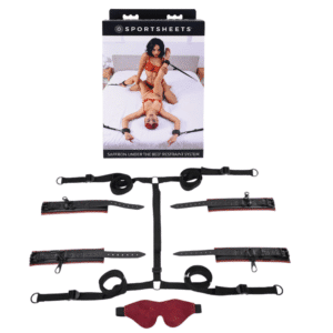 Wrist & Ankle Cuffs Sex Restraint System - Red