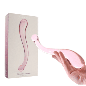 Temperature Play Glass Hypoallergenic Double-Ended Dildo - Pink