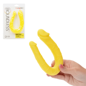 Boundless™ AC/DC Silicone Waterproof Dong Realistic Double-Ended Dildos - Yellow