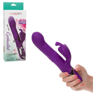 Enchanted Fluffer Rechargeable Waterproof Silicone Massager Rabbit Vibrator - Purple