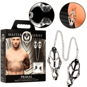 Bondage Gear 12-inch Metal Chain Nipple Clamps