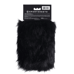 Sportsheets Bondage Gear Saffron Spiked Sensory Play Mitts Faux Fur Sex Ticklers - Black