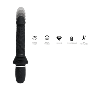 Whipsmart Vibrating Wireless Remote Control Thrusting Realistic Dildo With Handle