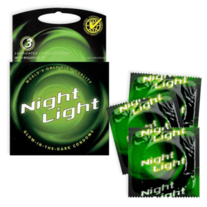 Night Light Glow In The Dark Condoms Lubricated 3 Pack Safe Sex Protection